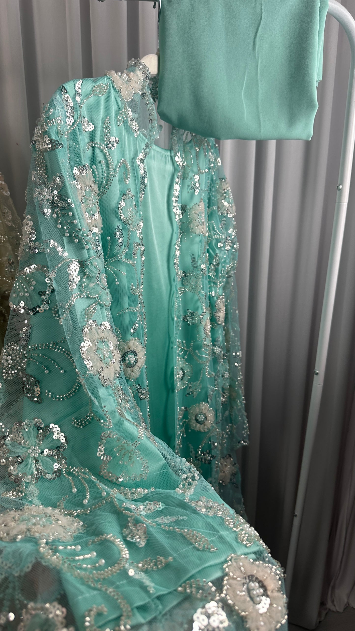 BLOSSOM LIMITED EDITION DRESS (aqua)
